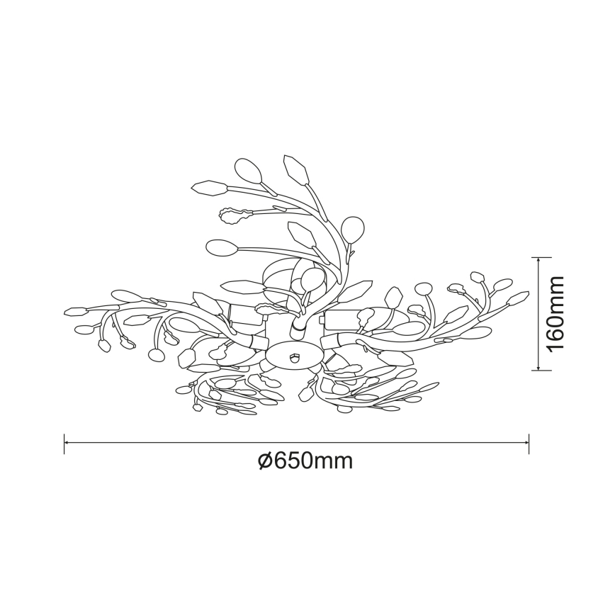 Globo - Přisazený lustr 5xE14/40W/230V
