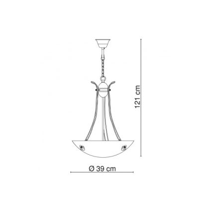 Globo 6897-3 - Lustr SCALE 3xE27/60W/230V