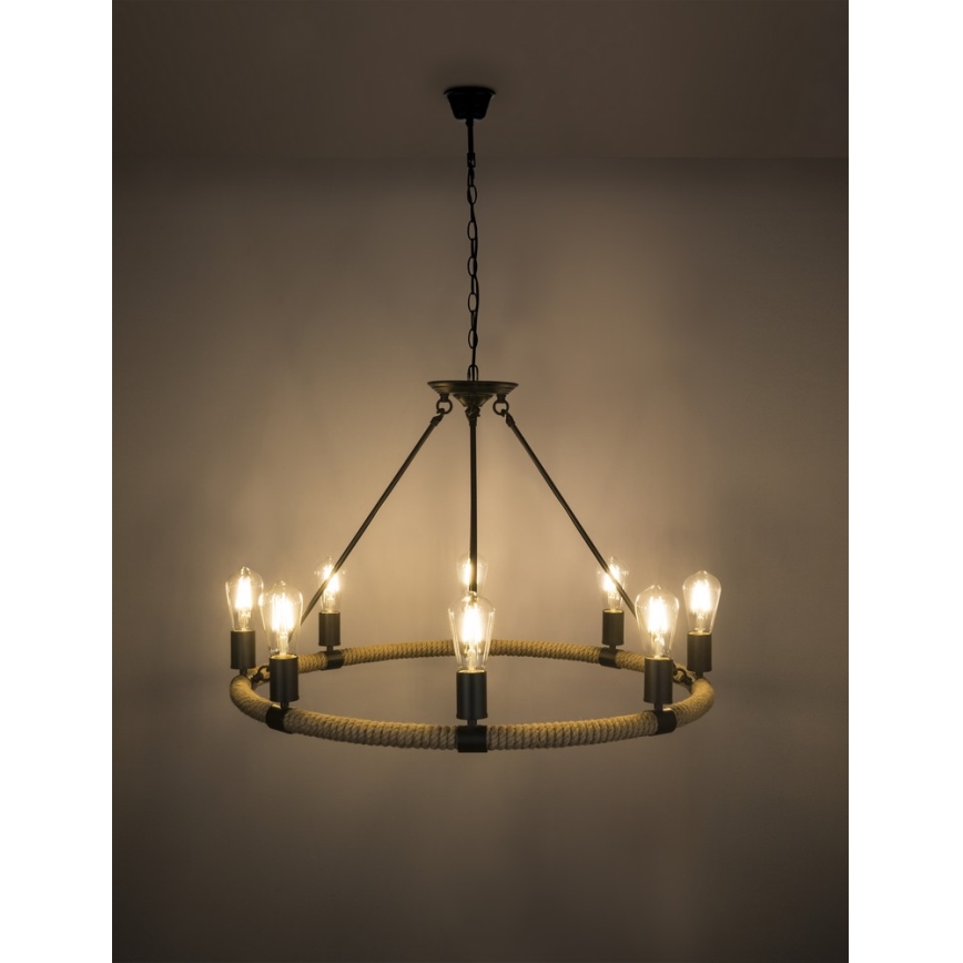 Globo - Lustr na řetězu 8xE27/60W/230V
