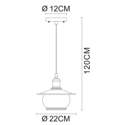 Globo - Závěsné svítidlo 1xE27/60W/230V