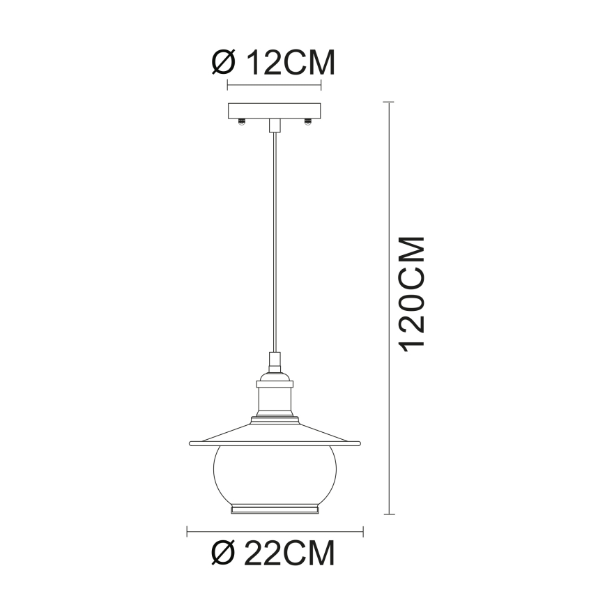 Globo - Závěsné svítidlo 1xE27/60W/230V