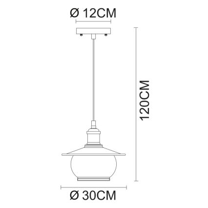 Globo - Závěsné svítidlo 1xE27/60W/230V