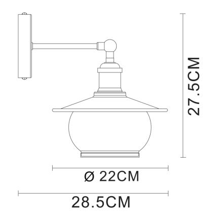 Globo - Nástěnné svítidlo 1xE27/60W/230V