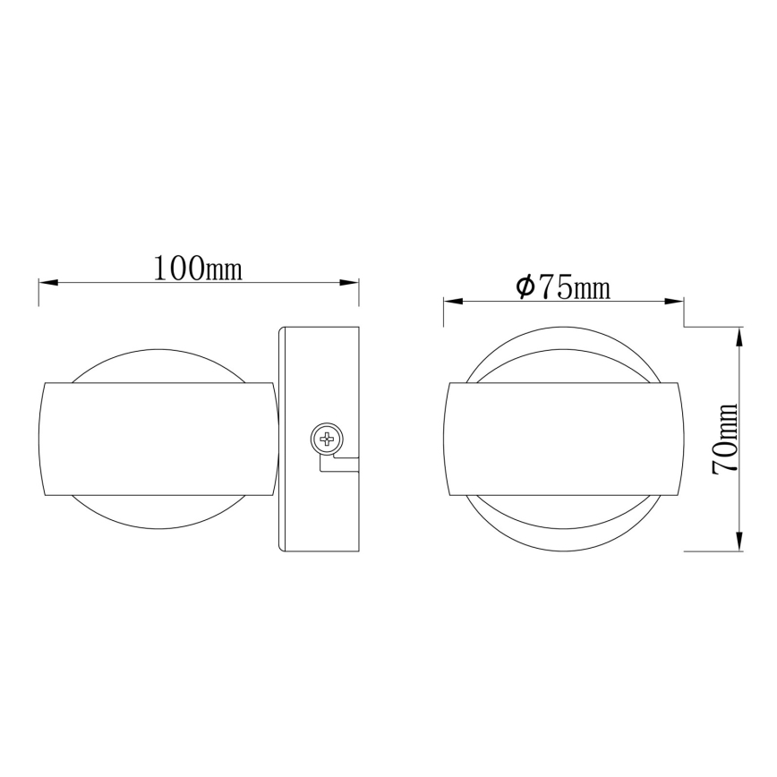 Globo - LED Nástěnné svítidlo LED/7W/230V 3000K lesklý chrom