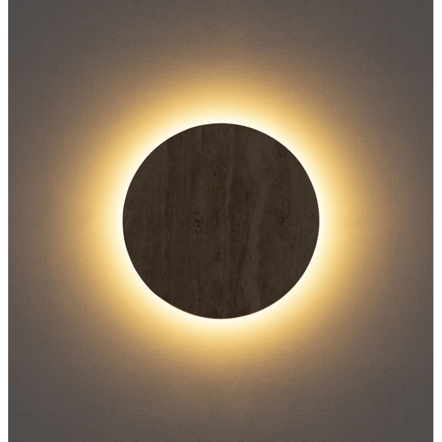 Globo - LED Nástěnné svítidlo LED/12W/230V 3000K pr. 23 cm travertin