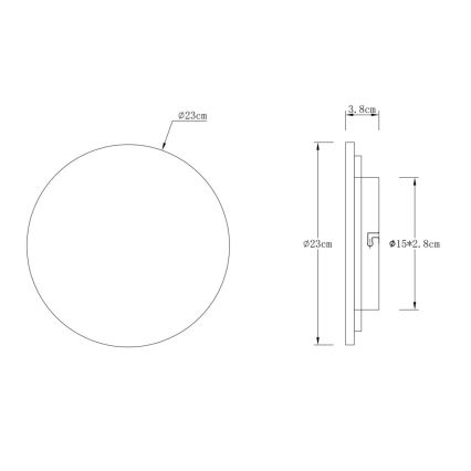 Globo - LED Nástěnné svítidlo LED/12W/230V 3000K pr. 23 cm travertin