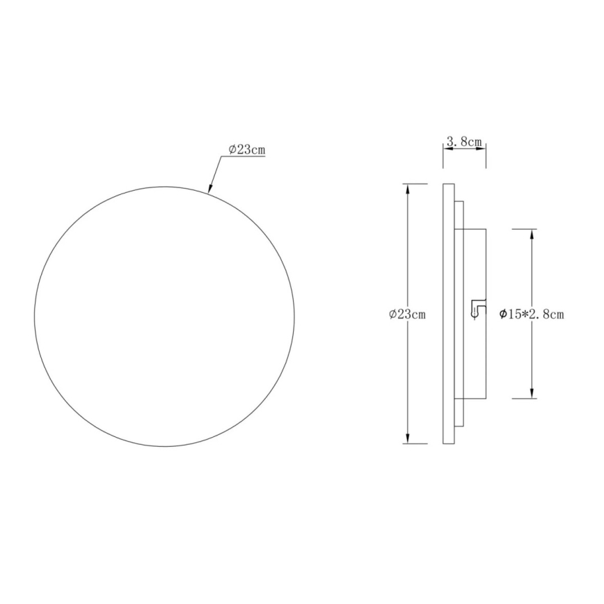 Globo - LED Nástěnné svítidlo LED/12W/230V 3000K pr. 23 cm travertin