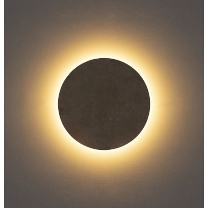 Globo - LED Nástěnné svítidlo LED/14W/230V 3000K pr. 30 cm travertin