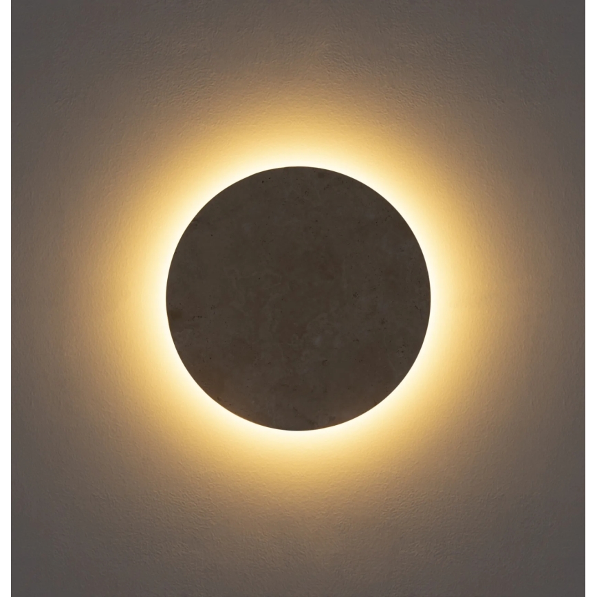 Globo - LED Nástěnné svítidlo LED/14W/230V 3000K pr. 30 cm travertin