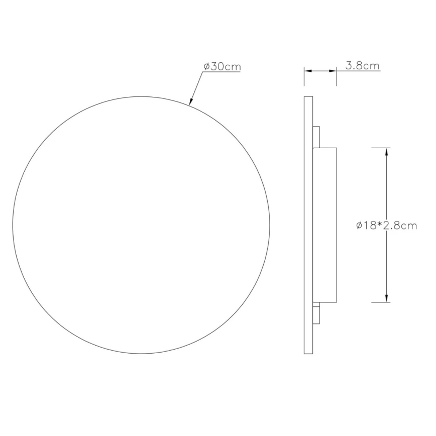 Globo - LED Nástěnné svítidlo LED/14W/230V 3000K pr. 30 cm travertin