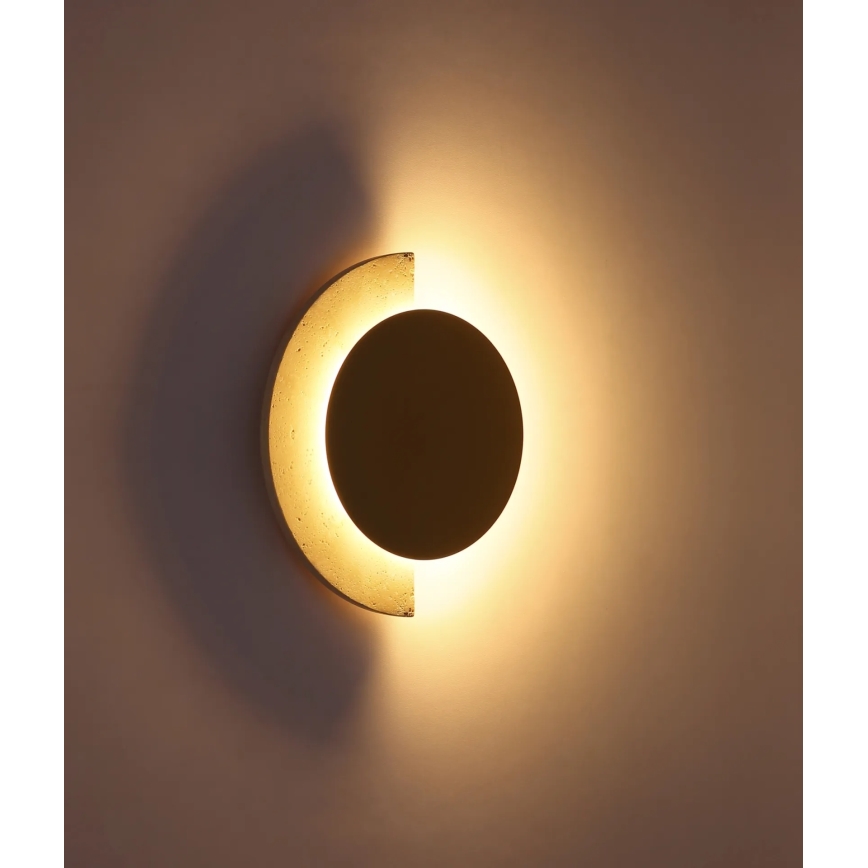 Globo - LED Nástěnné svítidlo LED/8W/230V 3000K pr. 20 cm travertin