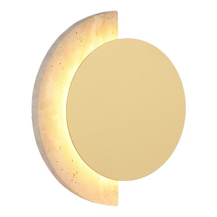 Globo - LED Nástěnné svítidlo LED/8W/230V 3000K pr. 20 cm travertin