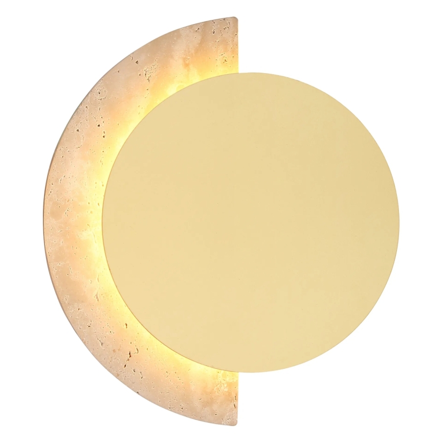 Globo - LED Nástěnné svítidlo LED/8W/230V 3000K pr. 20 cm travertin