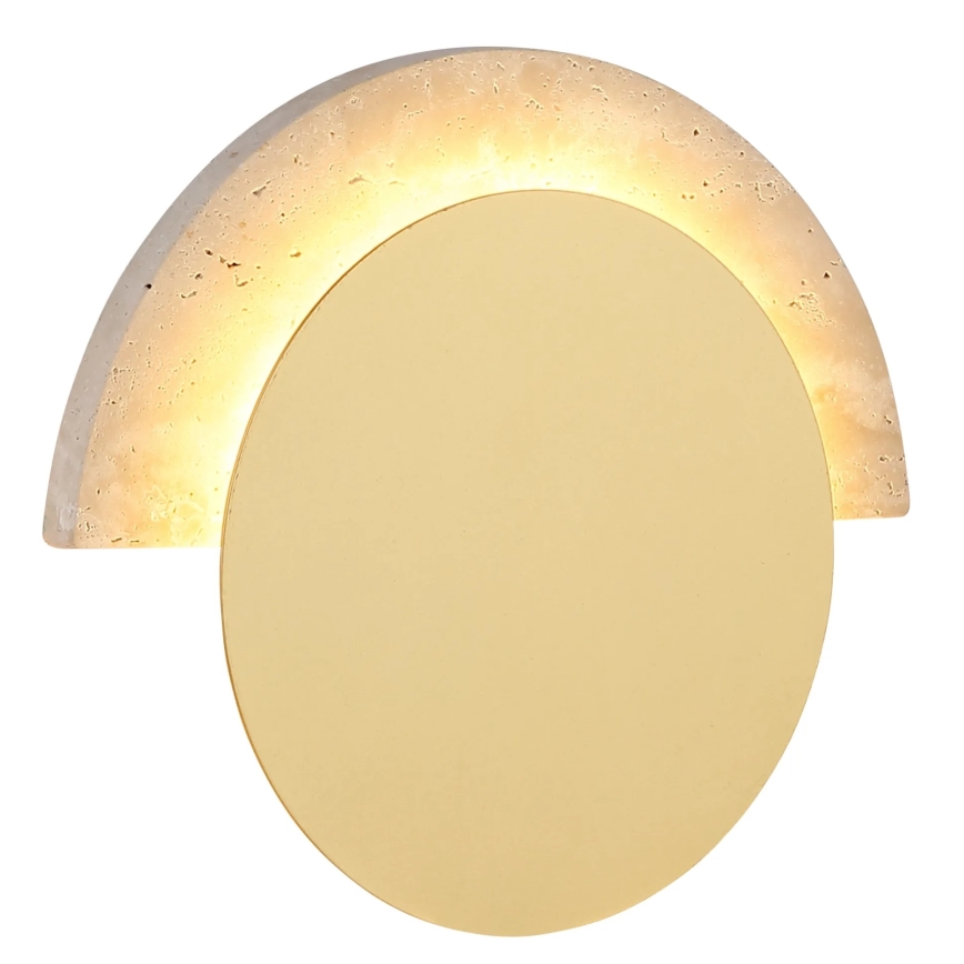 Globo - LED Nástěnné svítidlo LED/8W/230V 3000K pr. 20 cm travertin