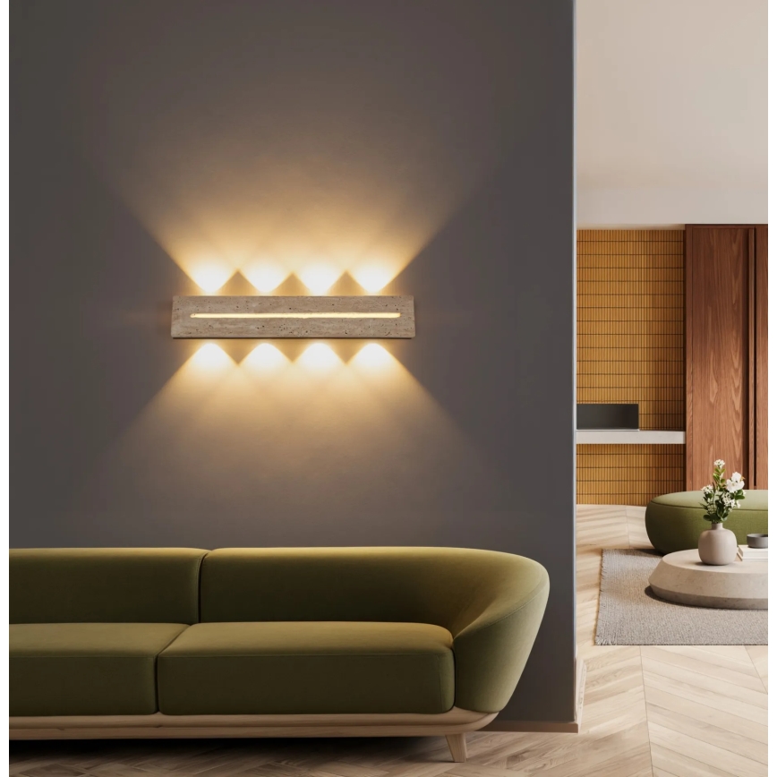 Globo - LED Nástěnné svítidlo LED/21W/230V 3000K 60 cm travertin
