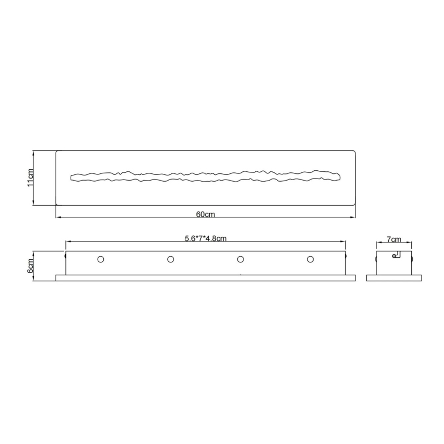 Globo - LED Nástěnné svítidlo LED/21W/230V 3000K 60 cm travertin