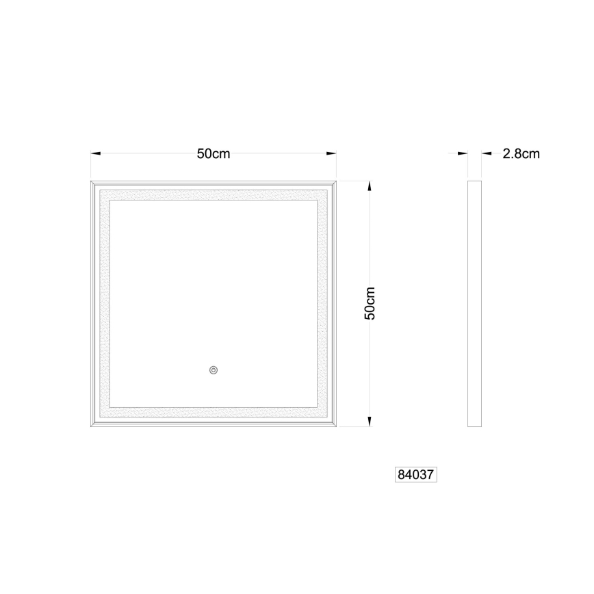 Globo - LED Stmívatelné nástěnné zrcadlo s podsvícením LED/10W/230V 2700/4000/6500K 50x50 cm