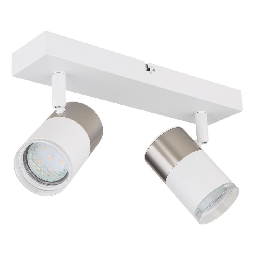 Globo - Bodové svítidlo 2xGU10/25W/230V bílá/matný chrom