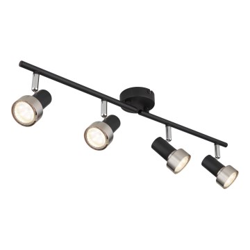 Globo - Bodové svítidlo  4xGU10/25W/230V černá/stříbrná