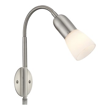 Globo - Flexibilní lampička 1xE14/40W/230V matný chrom