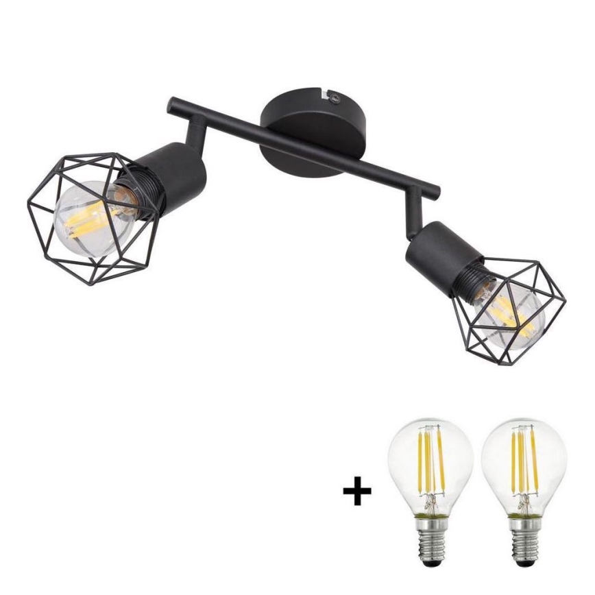 Globo - LED Bodové svítidlo 2xE14/6W/230V černá