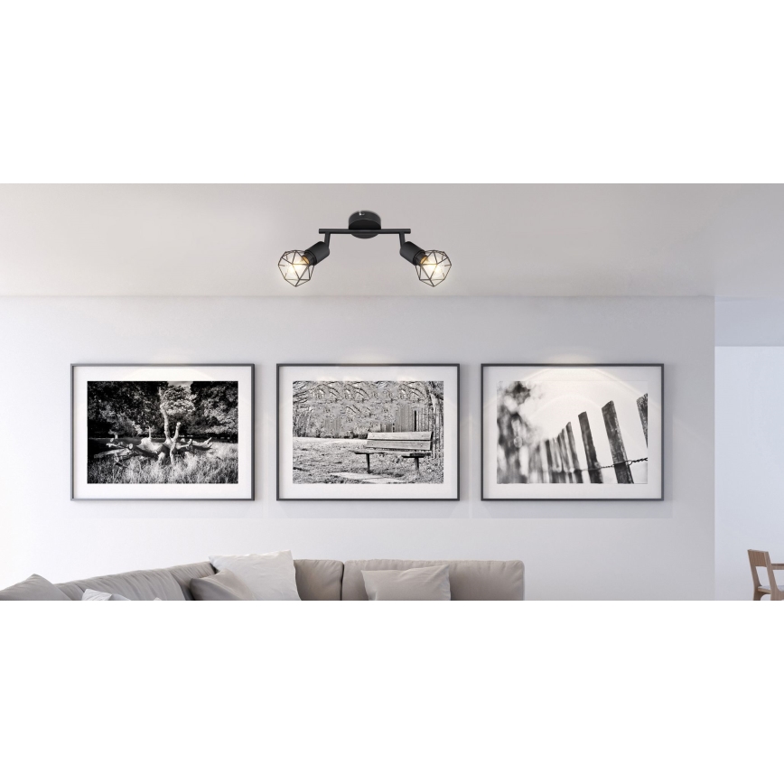 Globo - LED Bodové svítidlo 2xE14/6W/230V černá