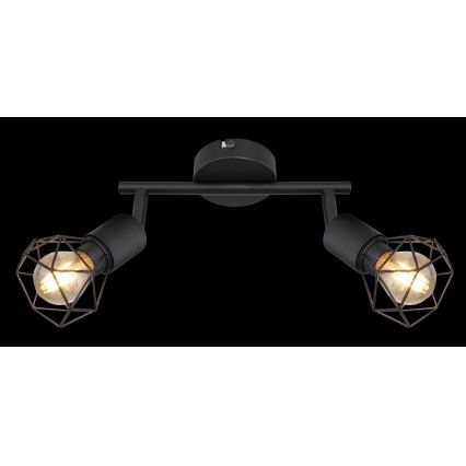 Globo - LED Bodové svítidlo 2xE14/6W/230V černá