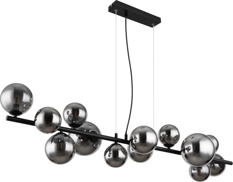 Globo - LED Lustr na lanku 13xG9/3,5W/230V kouřová/černá