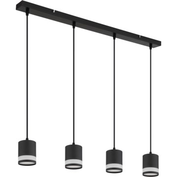 Globo - LED Lustr na lanku 4xGX53/7W/230V 3000K černá