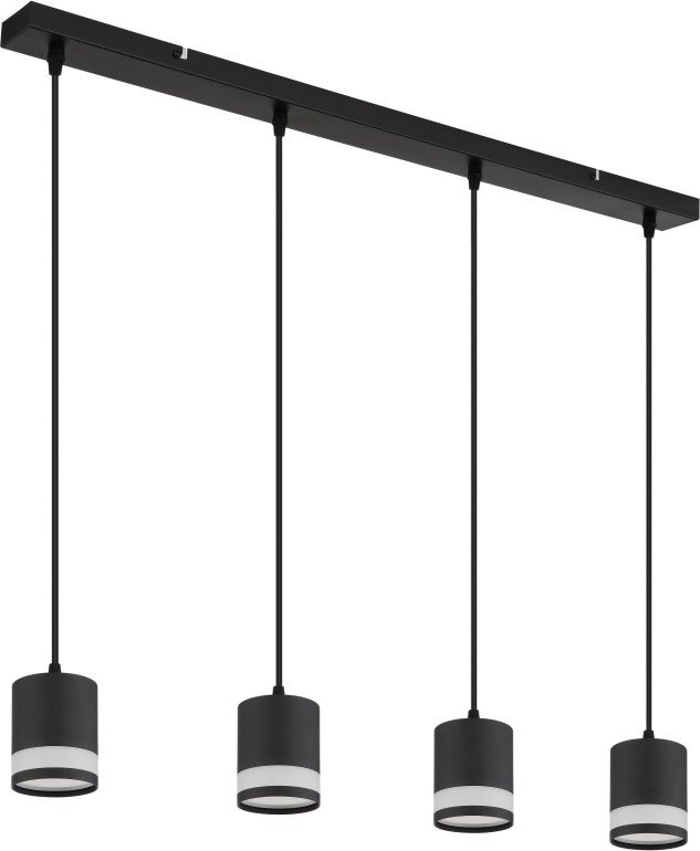 Globo - LED Lustr na lanku 4xGX53/7W/230V 3000K černá