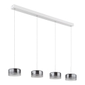 Globo - LED Lustr na lanku LED/24W/230V bílá/kouřová