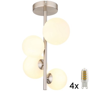 Globo - LED Lustr na tyči 4xG9/3W/230V matný chrom
