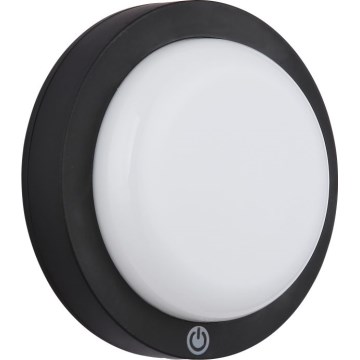 Globo - LED Nabíjecí dotykové nástěnné svítidlo LED/1,2W/3,7V pr. 15 cm 1800 mAh černá