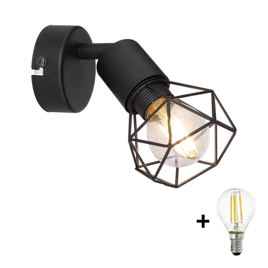 Globo - LED Nástěnné bodové svítidlo 1xE14/6W/230V černá