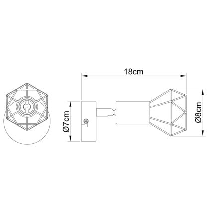 Globo - LED Nástěnné bodové svítidlo 1xE14/6W/230V černá