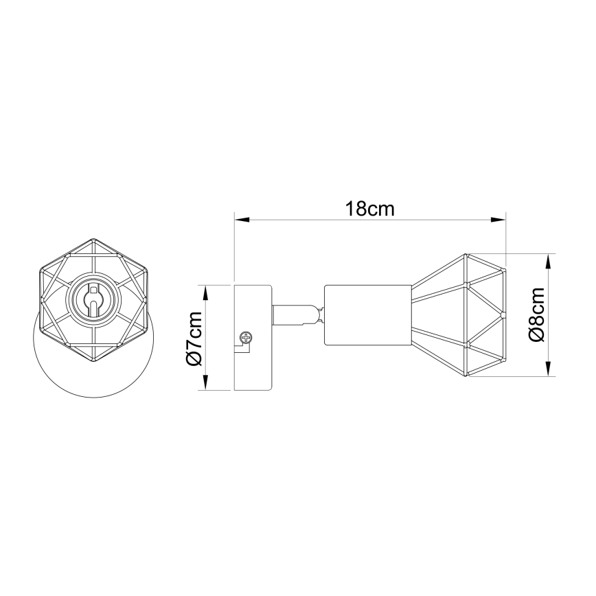 Globo - LED Nástěnné bodové svítidlo 1xE14/6W/230V černá