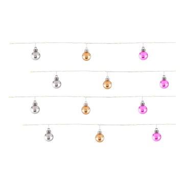 Globo - LED  řetěz 20xLED/2xAA 2,2m teplá bílá