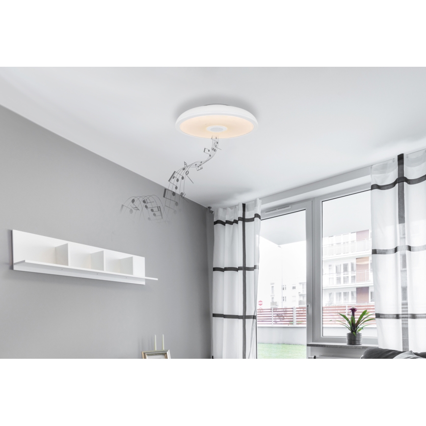 Globo - LED RGBW Stmívatelné koupelnové svítidlo s reproduktorem LED/18W/230V 3000-6500K IP44 + dálkové ovládání