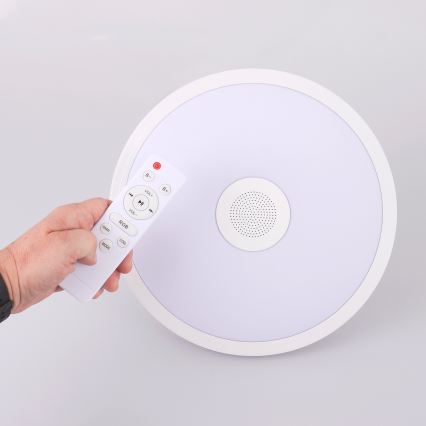 Globo - LED RGBW Stmívatelné koupelnové svítidlo s reproduktorem LED/18W/230V 3000-6500K IP44 + dálkové ovládání