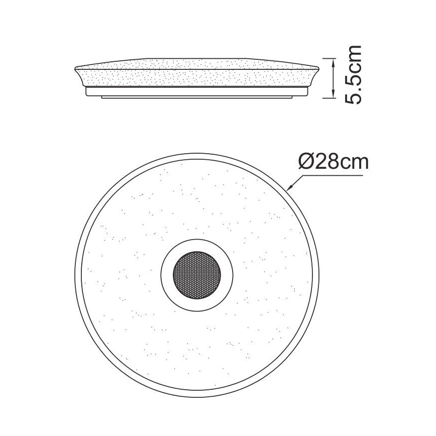 Globo - LED RGBW Stmívatelné koupelnové svítidlo s reproduktorem LED/18W/230V 3000-6500K IP44 + dálkové ovládání