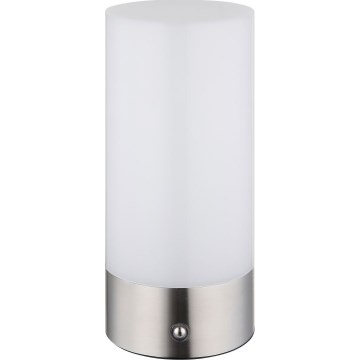 Globo - LED RGBW Stmívatelná dotyková venkovní stolní lampa LED/1,8W/5V 1500 mAh IP44 matný chrom