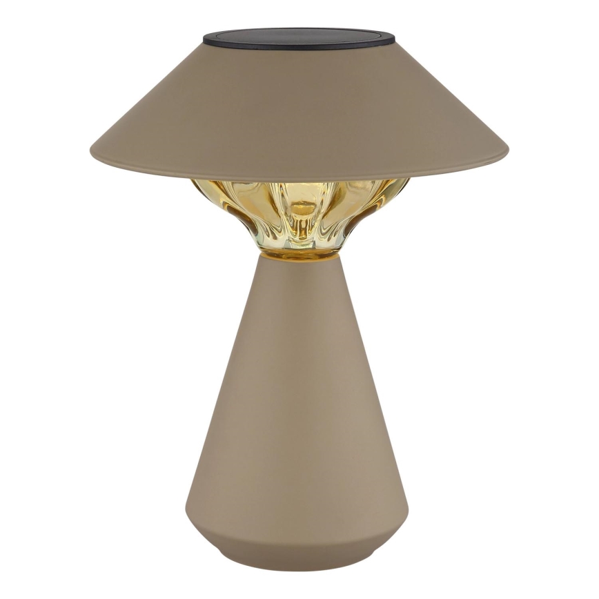 Globo - LED Solární lampa 10xLED/0,06W/1,2V IP44 600 mAh hnědá