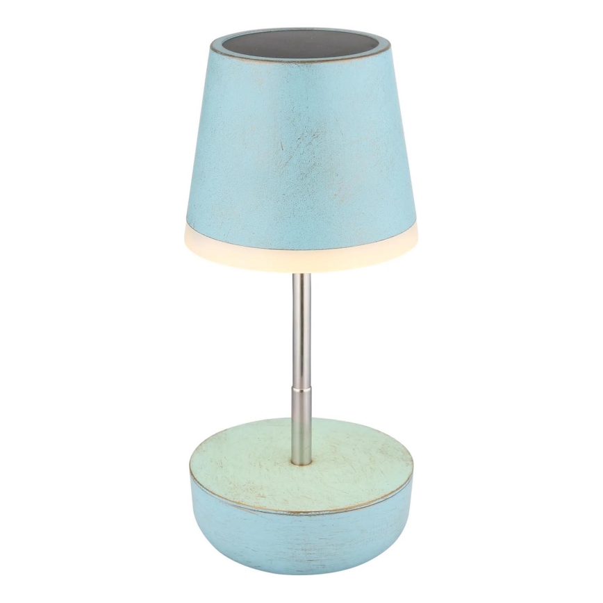 Globo - LED Solární lampa 10xLED/0,06W/3V IP44 800 mAh modrá
