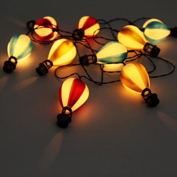 Globo - LED Solární řetěz 9xLED/0,06W/3V 390 cm IP44
