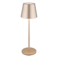 Globo - LED Stmívatelná dotyková nabíjecí venkovní stolní lampa 3v1 LED/3W/5V 3000/4000/5000K IP54 1800 mAh mosaz