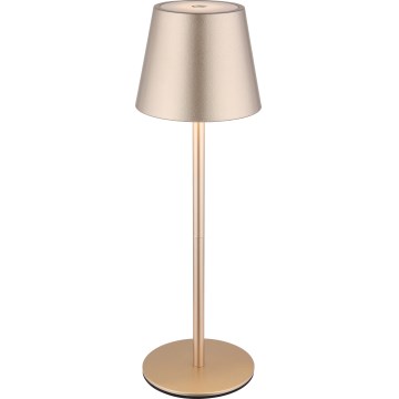 Globo - LED Stmívatelná dotyková nabíjecí venkovní stolní lampa 3v1 LED/3W/5V 3000/4000/5000K IP54 1800 mAh mosaz