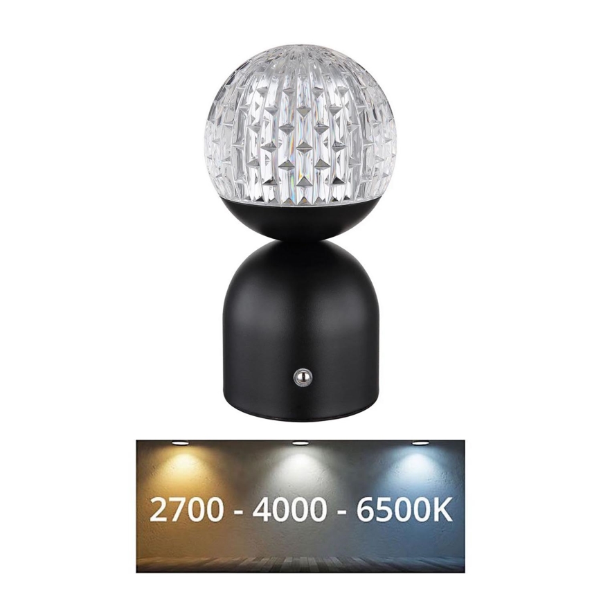 Globo - LED Stmívatelná dotyková stolní lampa LED/2,5W/3,7V 2700/4000/6500K 1800 mAh USB černá