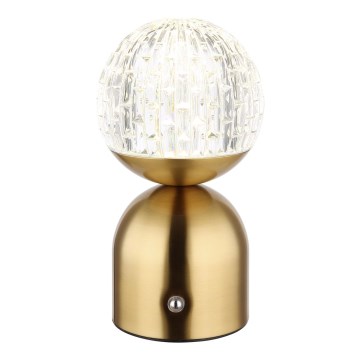 Globo - LED Stmívatelná dotyková stolní lampa LED/2,5W/3,7V 2700/4000/6500K 1800 mAh USB mosaz