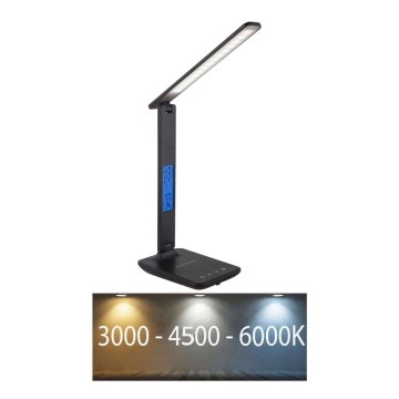 Globo - LED Stmívatelná dotyková stolní lampa s displejem LED/5W/230V 3000/4500/6000K černá