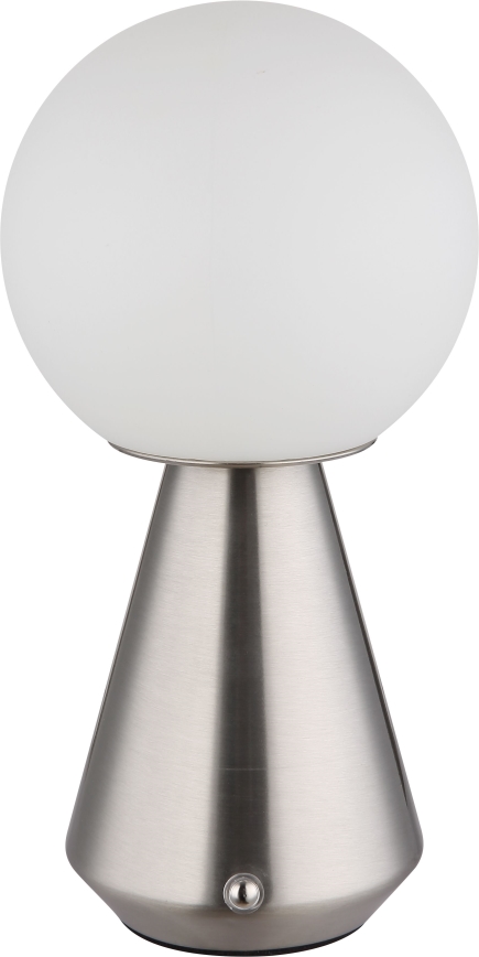 Globo - LED Stmívatelná dotyková venkovní stolní lampa LED/1,5W/5V 3000/4500/6500K 1800 mAh IP41 matný chrom
